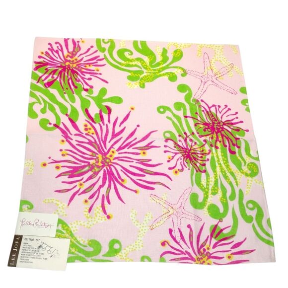 Lilly Pulitzer Bimini Lilly Pink fabric by Lee Jofa Linen Fabric Sample NWT - Picture 13 of 13